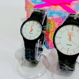 CK White & Black Couple Watch