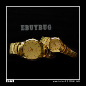 Gold Colour Couple Watch